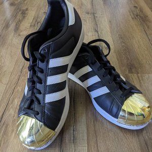 Adidas Superstar metal toe gold